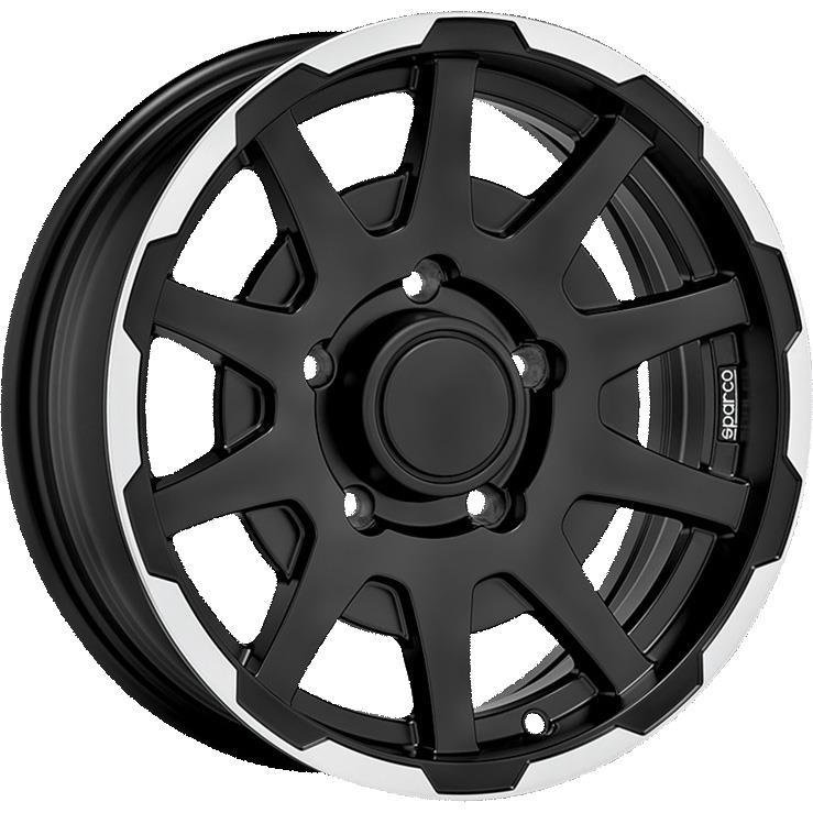 Sparco Dakar 2022 Matt Black Lip Polish 5.5x16/5x139.7 D108 ET5  